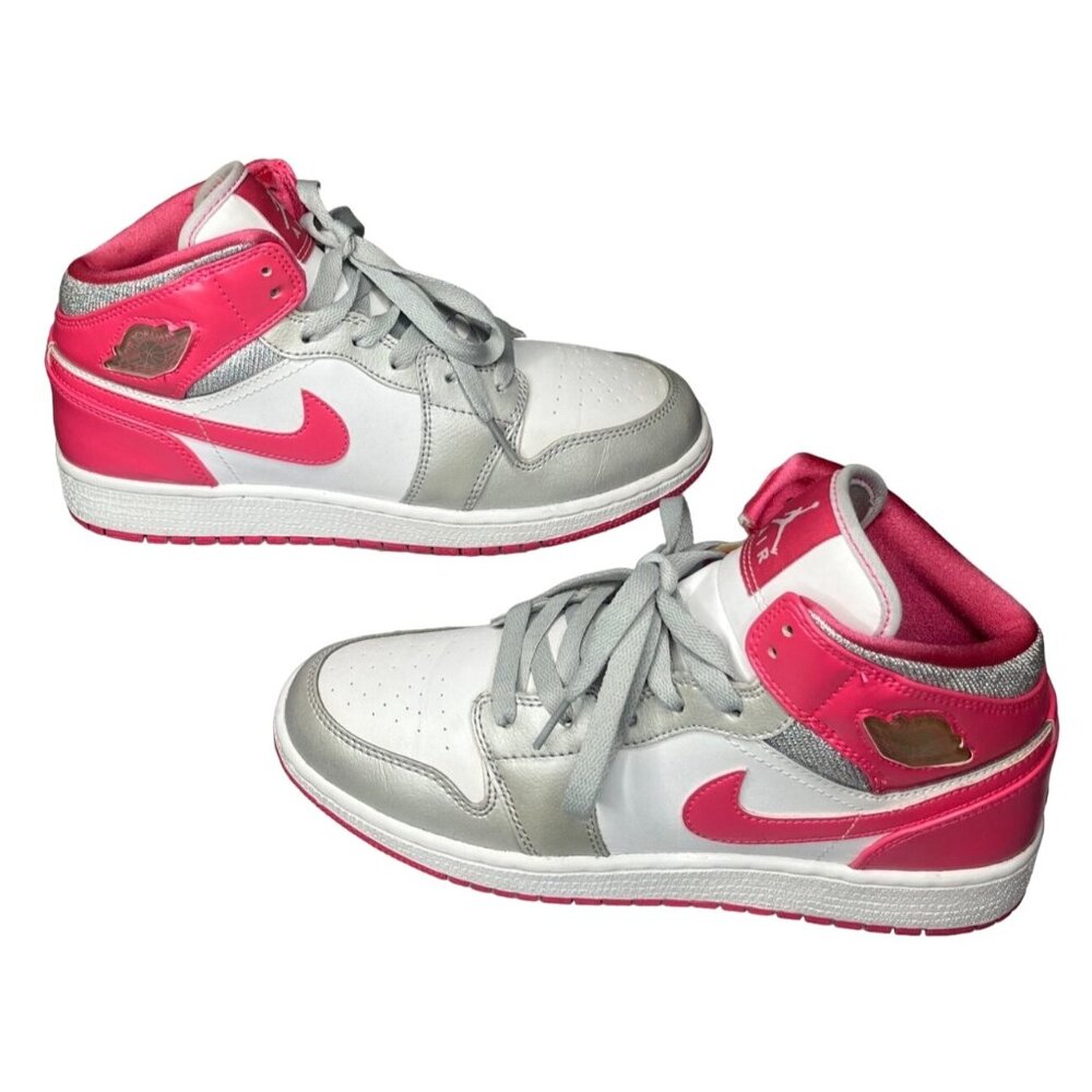 Rare 2013 Youth 7 Women 8 Nike Air Jordan Barbie‎ Pink White Sneakers Basketball - Picture 5 of 16